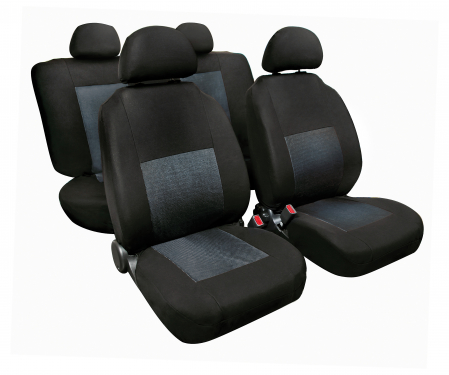 Huse scaun Sport 8buc jacquard high-quality - Gri/Negru [4]