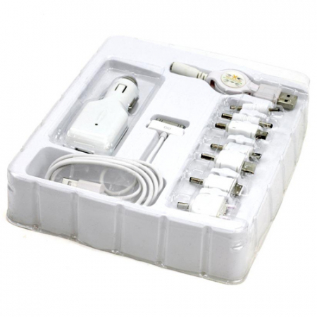 Incarcator auto USB 12/24V 700mA cu cablu 7 in 1 [5]