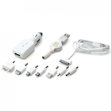 Incarcator auto USB 12/24V 700mA cu cablu 7 in 1 [4]