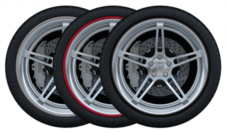Inele protectie si design jante Rim Ringz - Rosu - 15'' [4]
