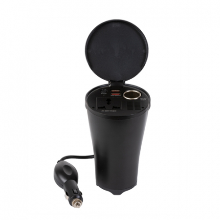 Invertoare transformatoare - Invertor curent de la 12V la 220V 150W cu 2xUSB 4800mA priza DC 12V si AC 220V
