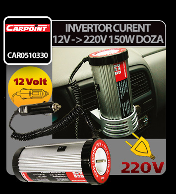 Invertor curent de la 12V la 220V 150W tip doza Carpoint [7]