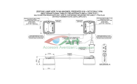 Kit stop lampi cu LED si magnet 12V - 24V ZPR2127 [1]