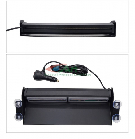 Lampa de avertizare pentru parbriz rosu-albastru 36w [3]