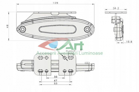 Lampa de contur a gabaritului FT-076 Z+K Fristom [5]