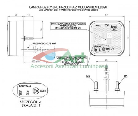 Lampa de contur a gabaritului Galbena LD097 [6]