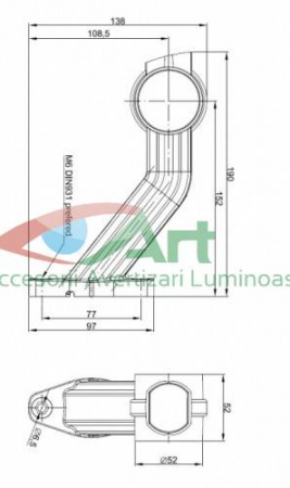 Lampa de gabarit cu brat lung 3 functii FT-140F-P Dreapta [7]