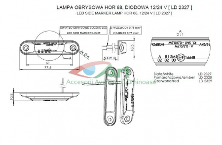 Lampa de gabarit SLIM pentru vehicule ROSU LD2329 [2]