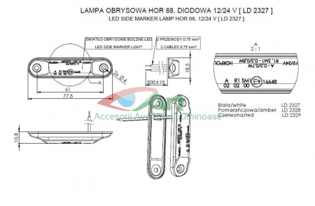 Lampa de gabarit SLIM pentru vehicule ROSU LD2329 [13]