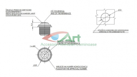 Lampa de pozitie alba ingropata W80-668 [5]