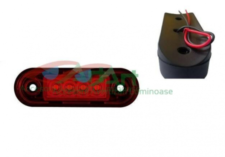 Proiectoare si leduri - Lampa de pozitie rosie 4 leduri FR0170 bullbar