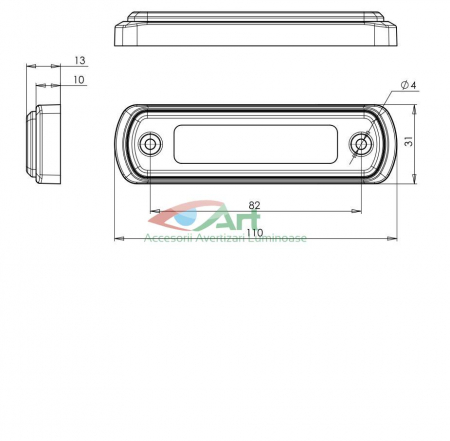 Lampa gabarit 4 LED rosie W189-1339 WAS [5]