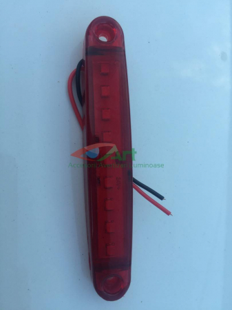 Lampa gabarit 9 led Rosu 24V Slim [14]