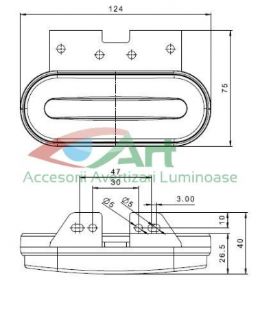 Lampa gabarit FT-070-Z Galben [13]