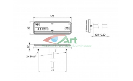 Lampa gabarit LED NEON Stripe Galbena LD2435 Horpol [5]