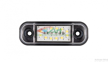 Proiectoare si leduri - Lampa gabarit ovala Slim cu 12 LED -alb FR0175B