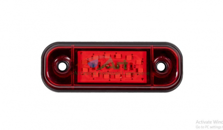 Proiectoare si leduri - Lampa gabarit ovala Slim cu 12 LED -rosie FR0175C