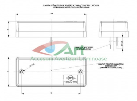 Lampa interior plafon cu LED, cu intrerupator LWD658 Horpol [1]
