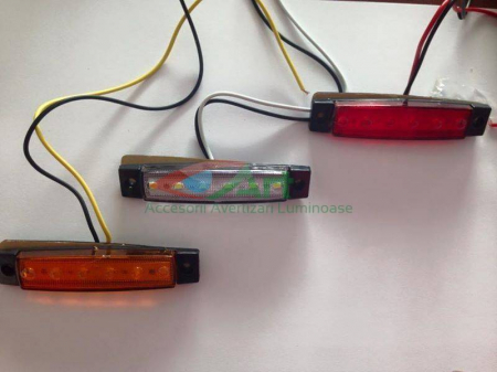 Lampa laterala 6 LED-uri Alba 12v [1]