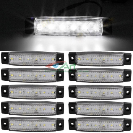 Lampa laterala 6 LED-uri Alba 12v [17]