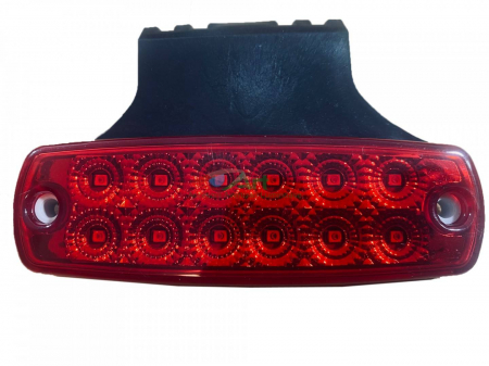 Lampa laterala cu suport 12 LED-uri 12V-24V Rosie FR0177/C [8]
