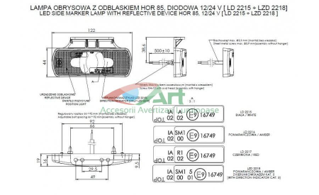 Lampa laterala LED cu suport LD2220 [11]