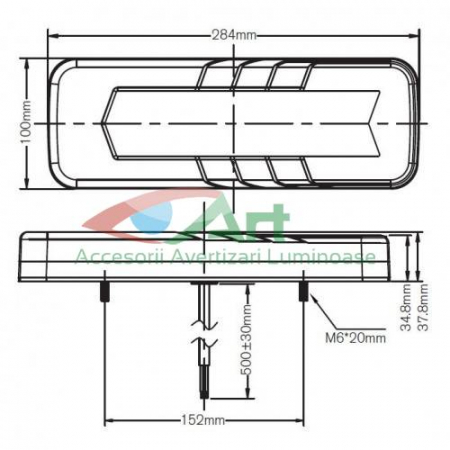 Lampa LED dinamica V1913 (semnalizare gen AUDI) (28x10) [1]
