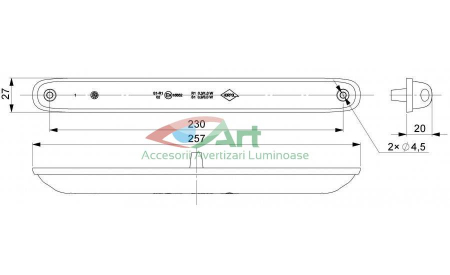 Lampa multifunctionala cu două funcții LED LZD2247 (25.7x2.7) [6]