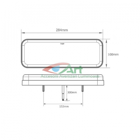 Lampa NEON V1871 semnal dinamic 6 functii dreapta (28.4x10) [1]