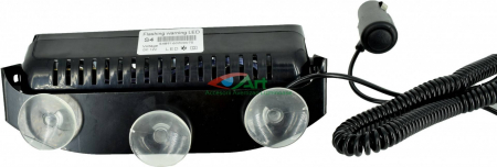 Lampa parbriz 4 LED-uri super luminoase albastre [3]