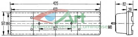 Lampa spate cu bec 4 functii Mercedes dreapta [5]