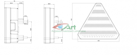 Lampa spate triunghi Neon W244-1619 Was [5]