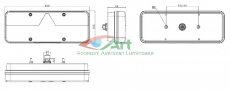 Lampa stop 6 functii dreapta Kingpoint FT-500-25LED Fristom (40x15.3) [17]