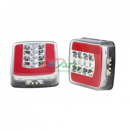 Lampa stop camion patrata LED SMD V1845 12V/24V (10.5x9.5) [11]