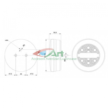 Lampa stop cu 3 functii, FT-113 Fristom [1]