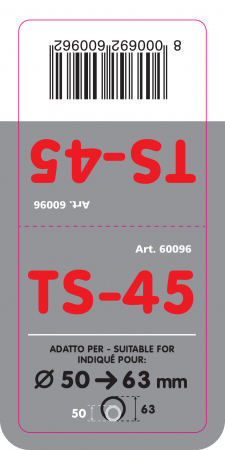 Ornament toba esapament curbat TS-45, din otel inoxidabil lustruit, racordare Ø50-63mm [3]