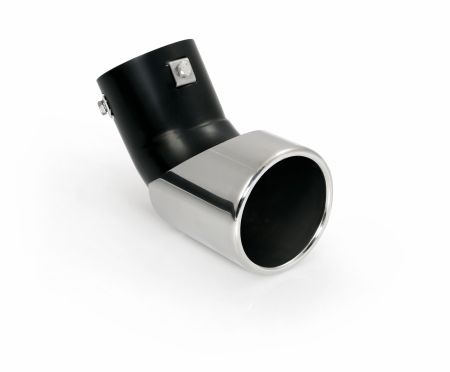 Ornament toba esapament curbat TS-45, din otel inoxidabil lustruit, racordare Ø50-63mm [10]
