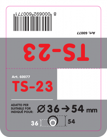 Ornament toba esapament dublu TS-23, din otel inoxidabil lustruit, racordare Ø36-54mm [2]