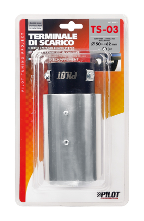 Ornament toba esapament TS-03, din otel inoxidabil lustruit, sunet sport, racordare Ø50-62mm [3]