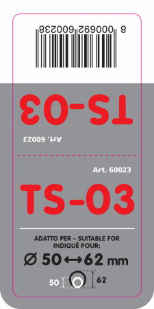 Ornament toba esapament TS-03, din otel inoxidabil lustruit, sunet sport, racordare Ø50-62mm [10]