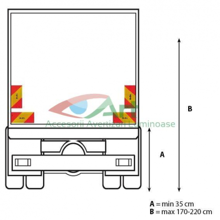Placi reflectorizante vehicul scurt Reflex set 4buc [3]