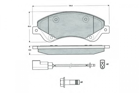 Placute frana fata Ford Tranzit  2.2 TDCI (06-12) [1]