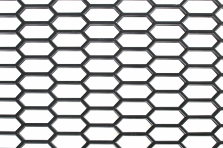 Plasa grila spoiler plastic Negru - Hexagon mare 15x35mm - 120x40cm [10]