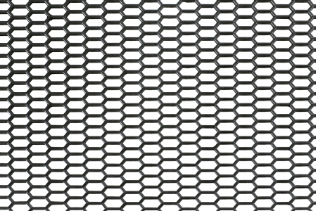 Plasa grila spoiler plastic Negru - Hexagon mic 8x18mm - 120x40cm [4]