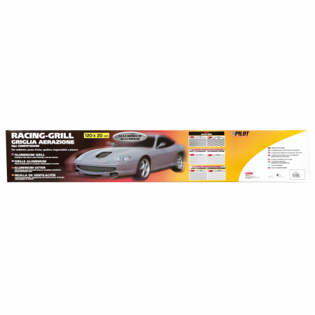 Plasa grila spoiler Racing - Medium 6x12mm - 120x20cm - Negru anodizat [3]