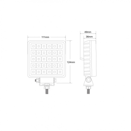 Proiector din metal patrat 30LED 12/24V Kamar [5]