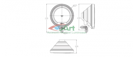 Proiector halogen faza lunga FI 23cm SIM 302.27 [8]