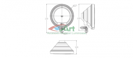 Proiector halogen faza lunga FI 23cm SIM 302.27 [11]