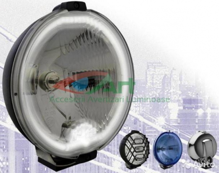 Proiector rotund halogen cu pozitie \"angel eyes\" 12V [6]
