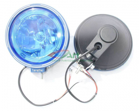 Electrice Auto - Proiector rotund si pozitie cu \"angel eyes\" 24v FI22 albastru